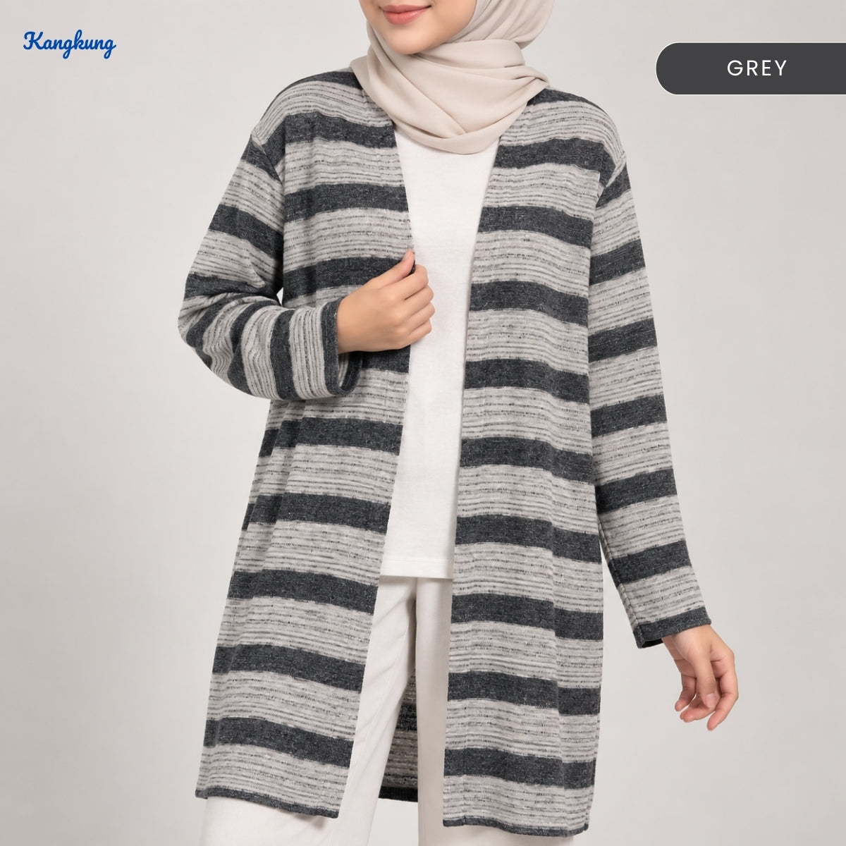 ZUCCA ANNISA CASUAL COMFY OPEN CARDIGAN - KK126