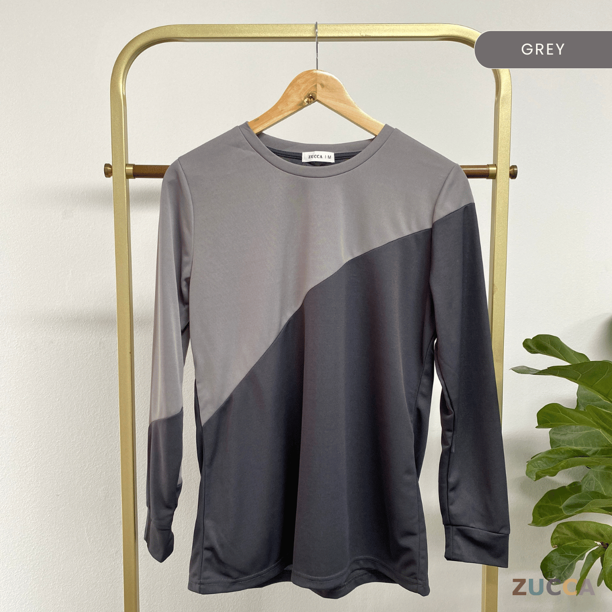 ZUCCA NIKI COLOURBLOCK CASUAL PULLOVER SHIRT - MA020 WOMEN BLOUSE