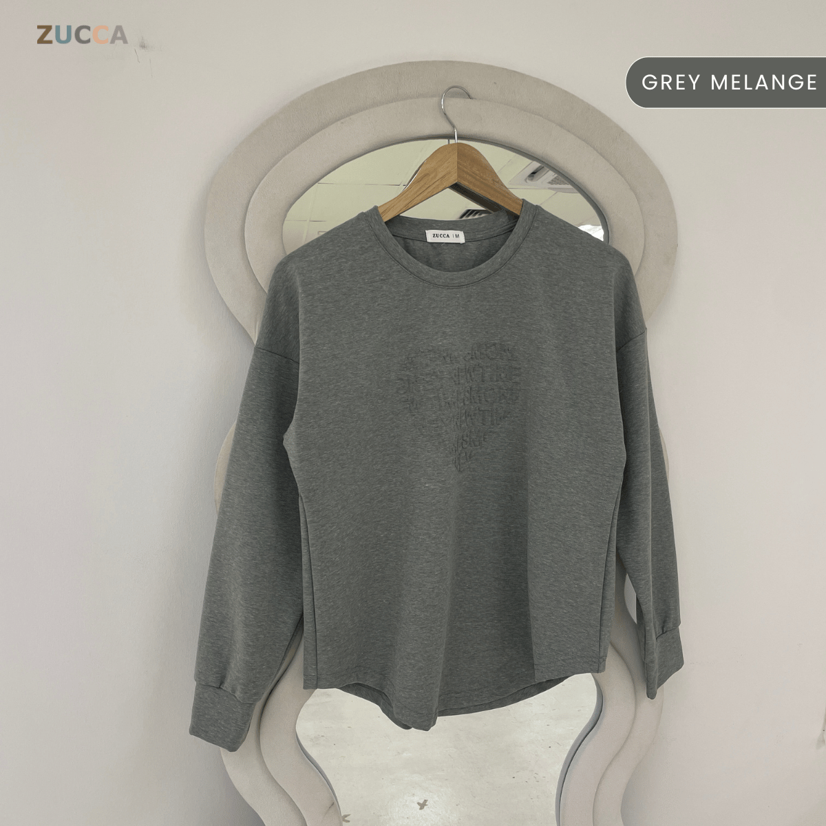 ZUCCA MALIA MINIMAL HEART SHAPE EMBOSSED MODEST TOP - MA183