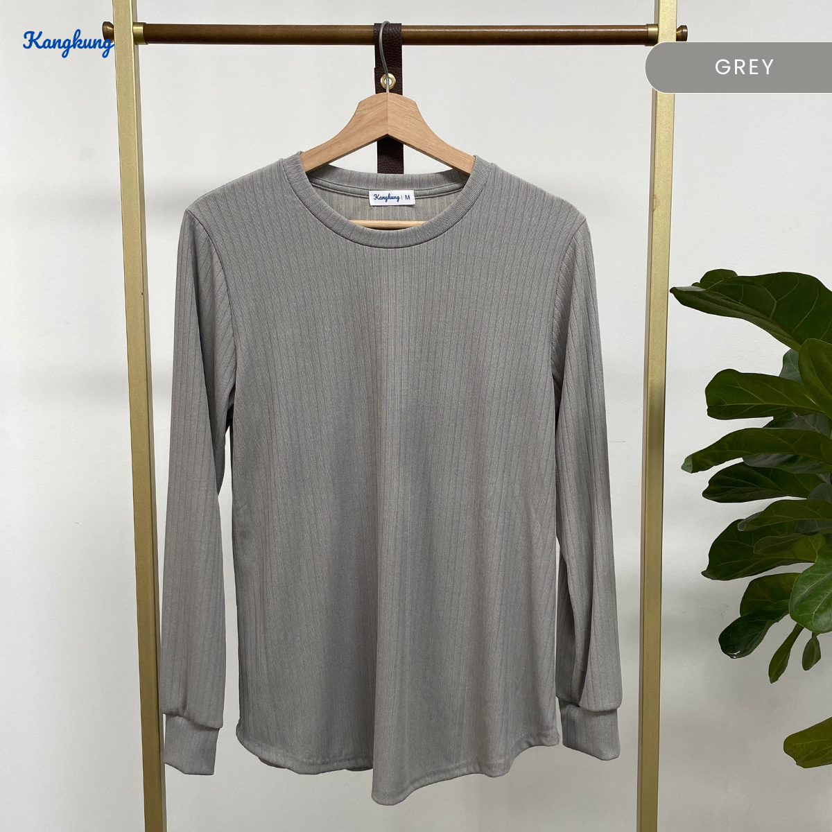 KANGKUNG AYU BLOUSE KASUAL MODEN RIBBED KNIT - KK118