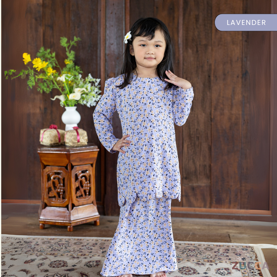 Kurung Afiyah Floral Printed Sedondon Ibu Dan Anak - H004