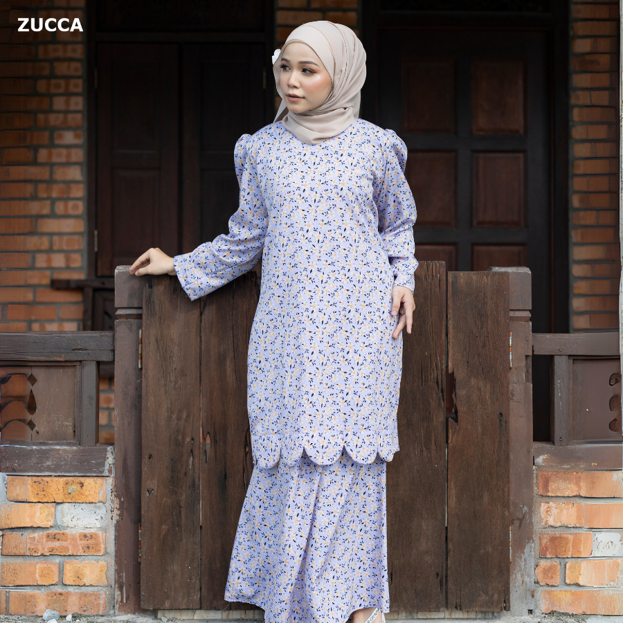 Kurung Afiyah Floral Printed Sedondon Ibu Dan Anak - H004