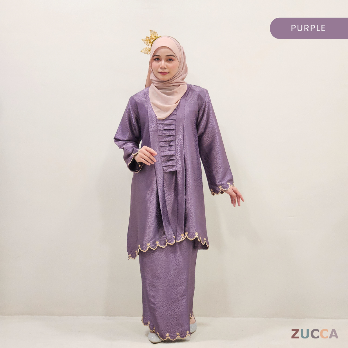 Suhaila Kurung Modern Lace Trim - H016