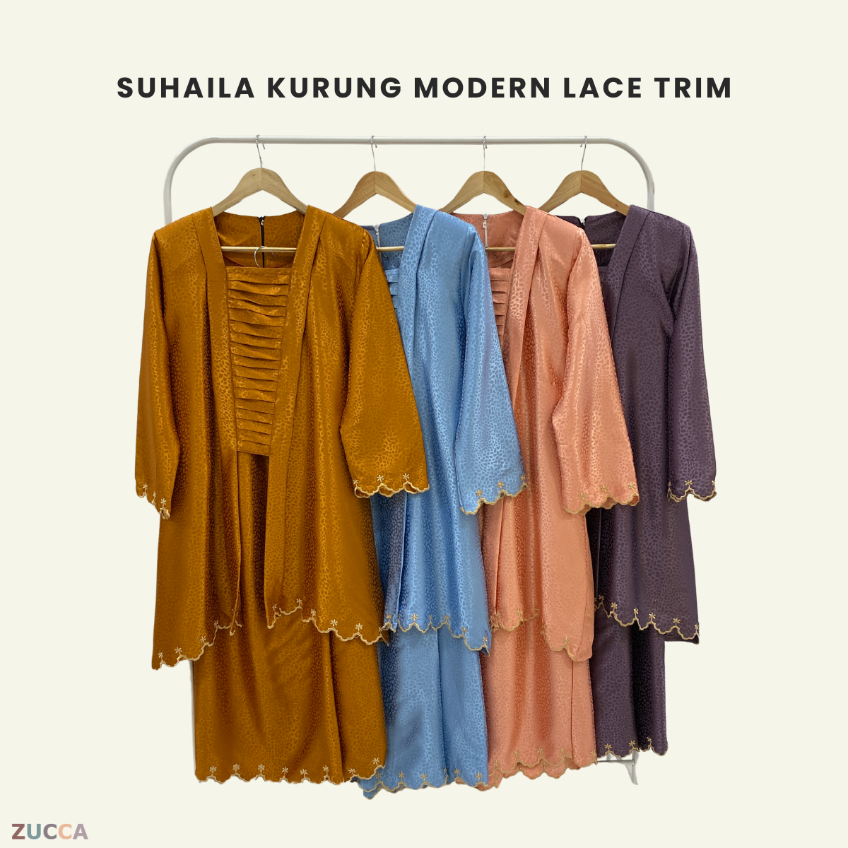 Suhaila Kurung Modern Lace Trim - H016