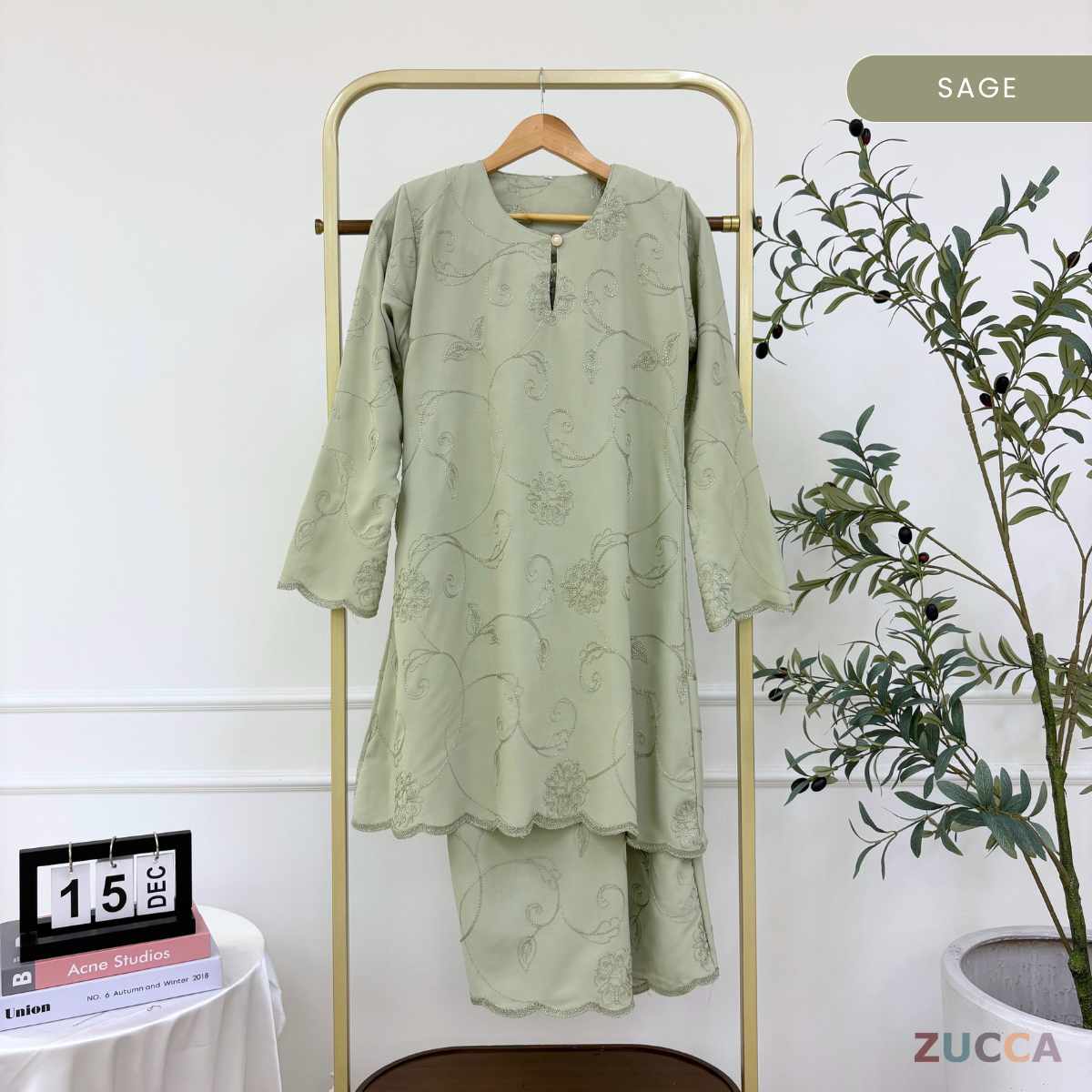 ZUCCA FELISHA KURUNG ORGANZA WITH SEQUIN - H034