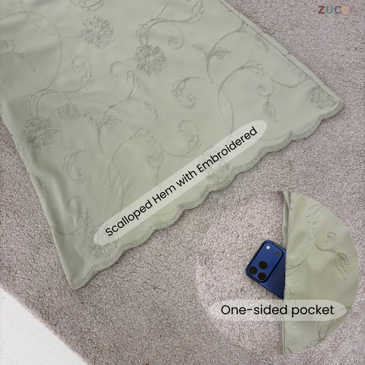 ZUCCA FELISHA KURUNG ORGANZA WITH SEQUIN - H034