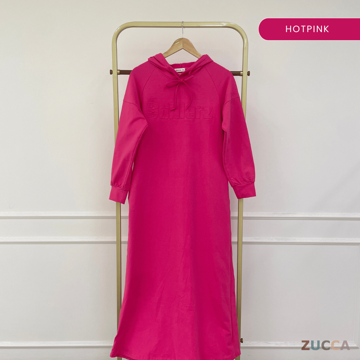 ZUCCA NAURA DRAWSTRING HOODED MAXI DRESS - MA086