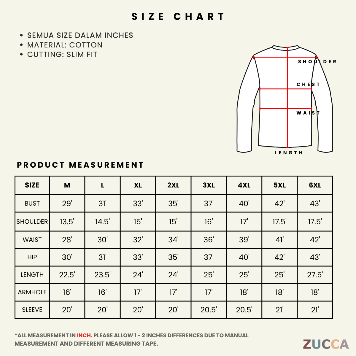 ZUCCA LUCIA ESSENTISAL LONG SLEEVE INNER - IN001