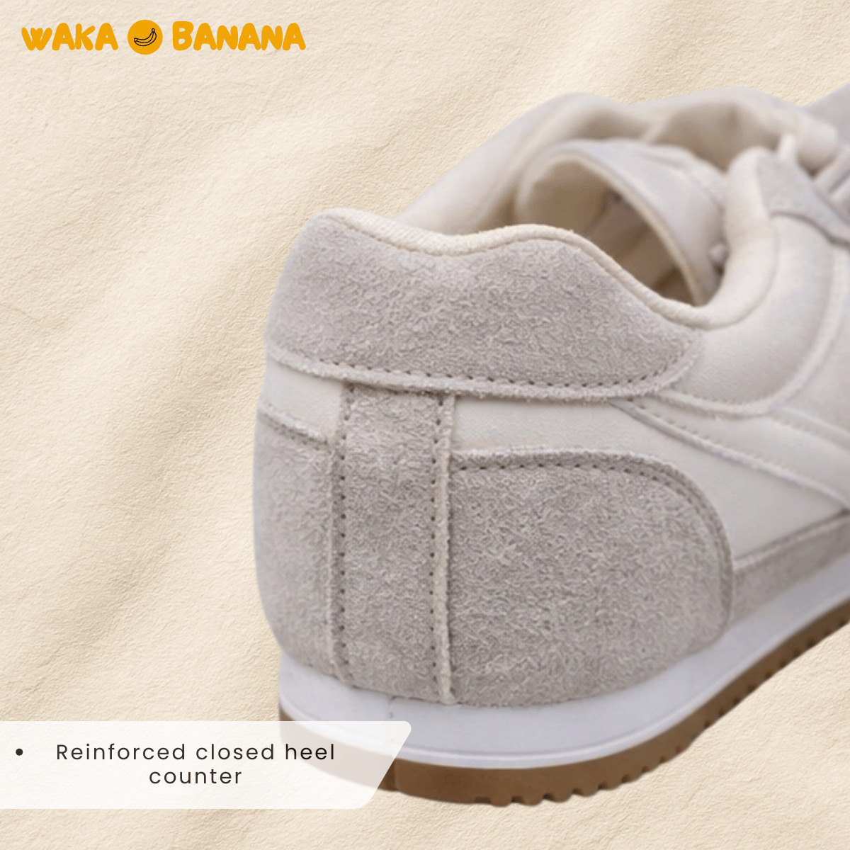 WAKA BANANA WOMEN RETRO MINIMALIST LIFESTYLE SNEAKERS - JQW002
