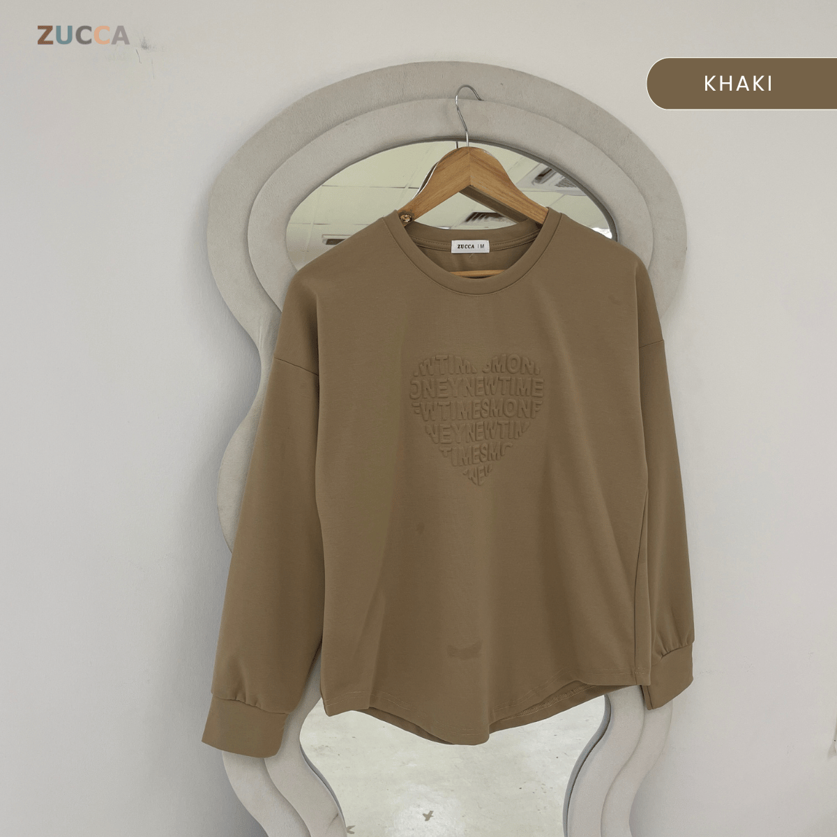 ZUCCA MALIA MINIMAL HEART SHAPE EMBOSSED MODEST TOP - MA183
