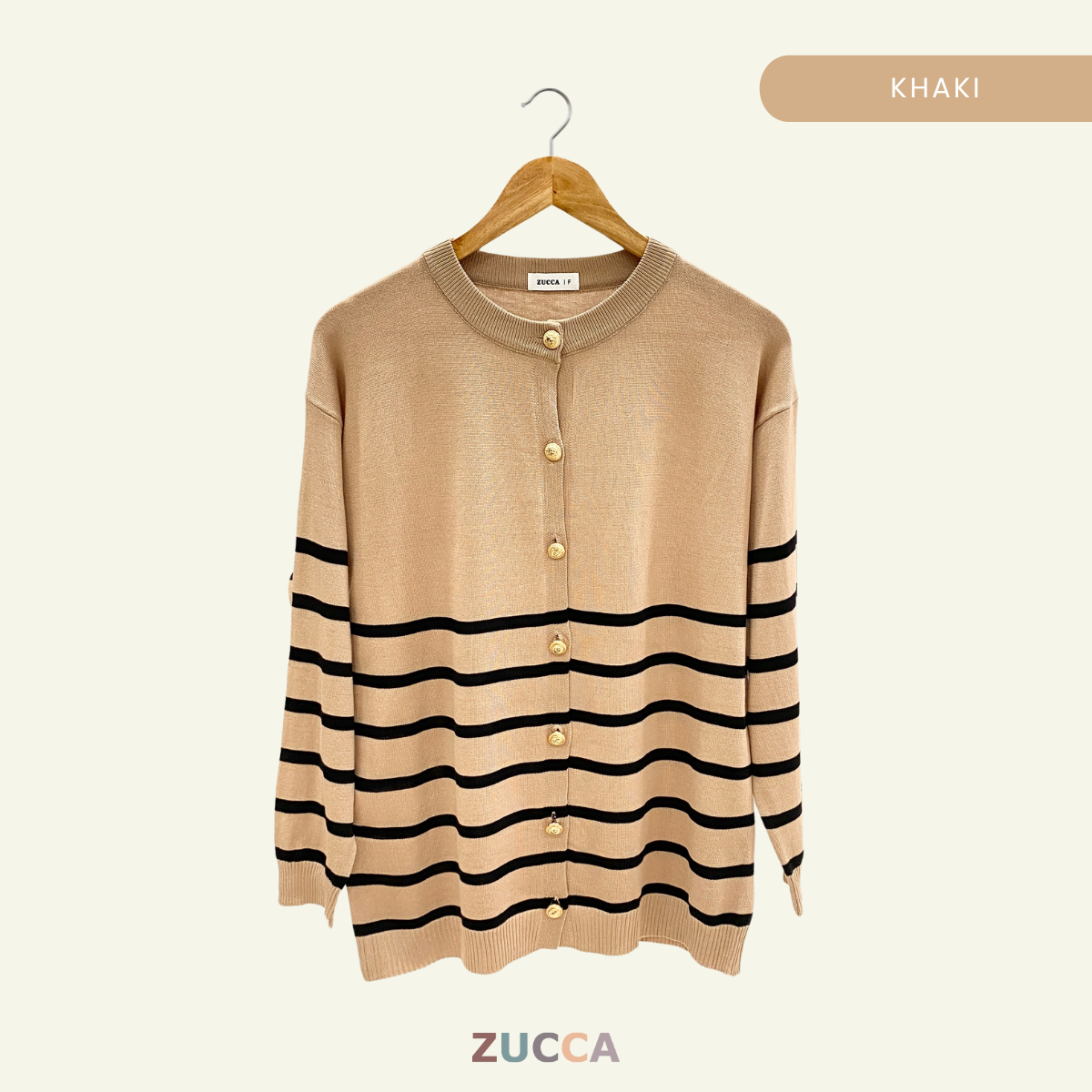 ZUCCA HAZIRA KNIT BUTTON CARDIGAN LABUH- DM189