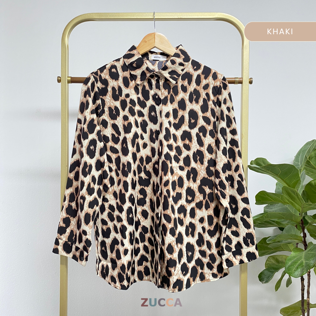 ZUCCA GEORGIA BLOUS WANITA KASUAL BERCORAK - DM270 BAJU LEOPARD