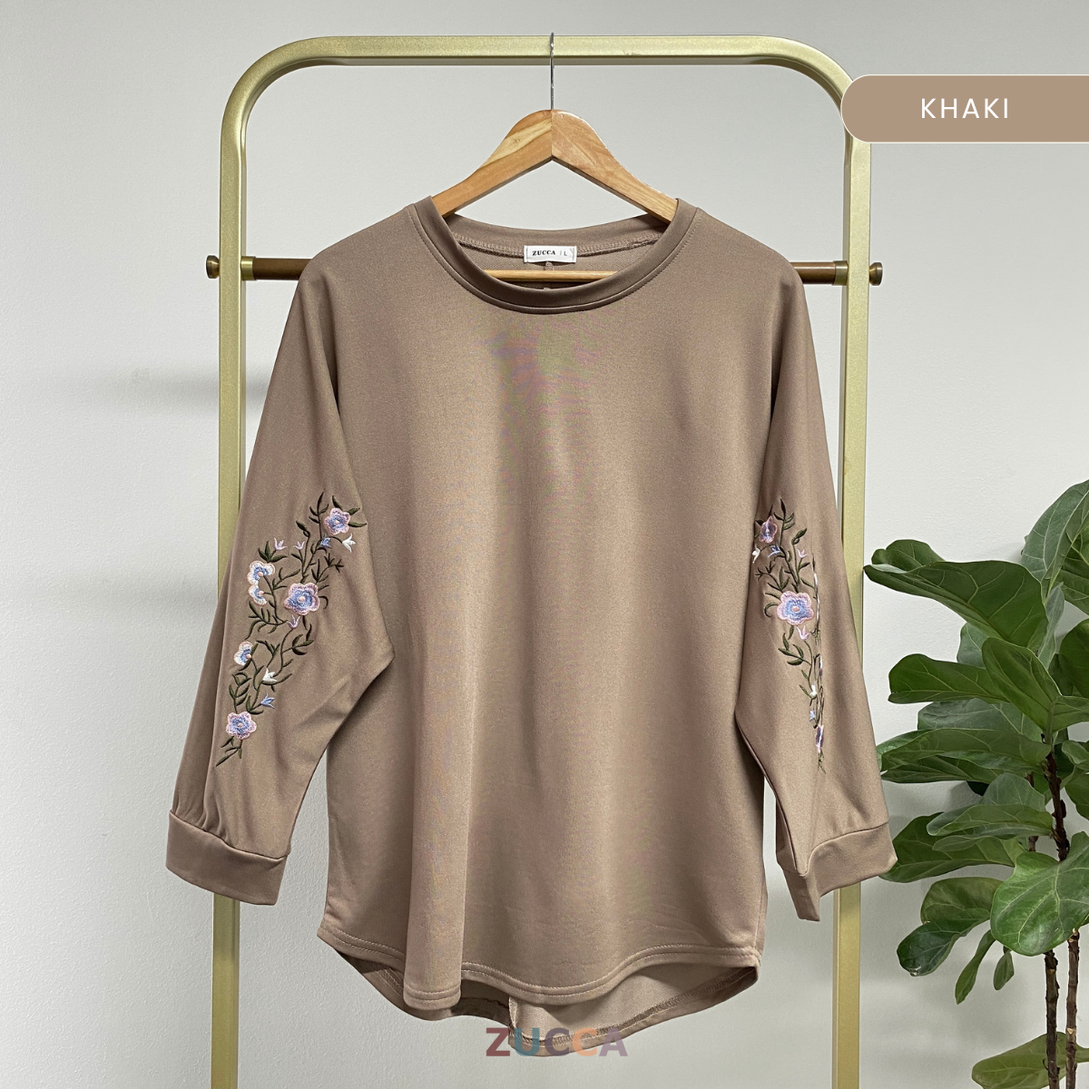 ZUCCA DANIS BAJU KASUAL SULAMAN FLORAL LENGAN PANJANG - DM276 BAJU WANITA