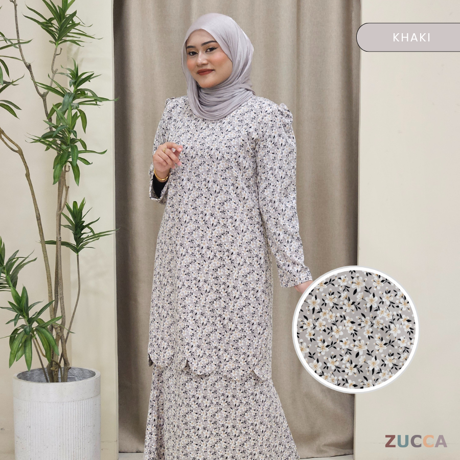 Kurung Afiyah Floral Printed Sedondon Ibu Dan Anak - H004