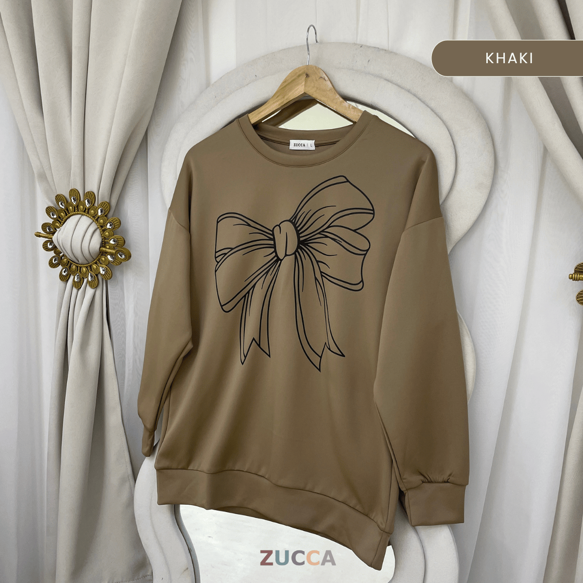 ZUCCA MONICA KEMEJA KASUAL BERCORAK REBEN - MA070