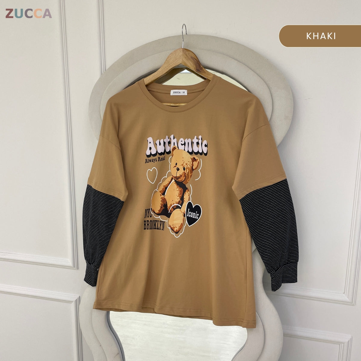ZUCCA KAYLIE AUTHENTIC TEDDY GRAPHIC COTTON TEE - MA164