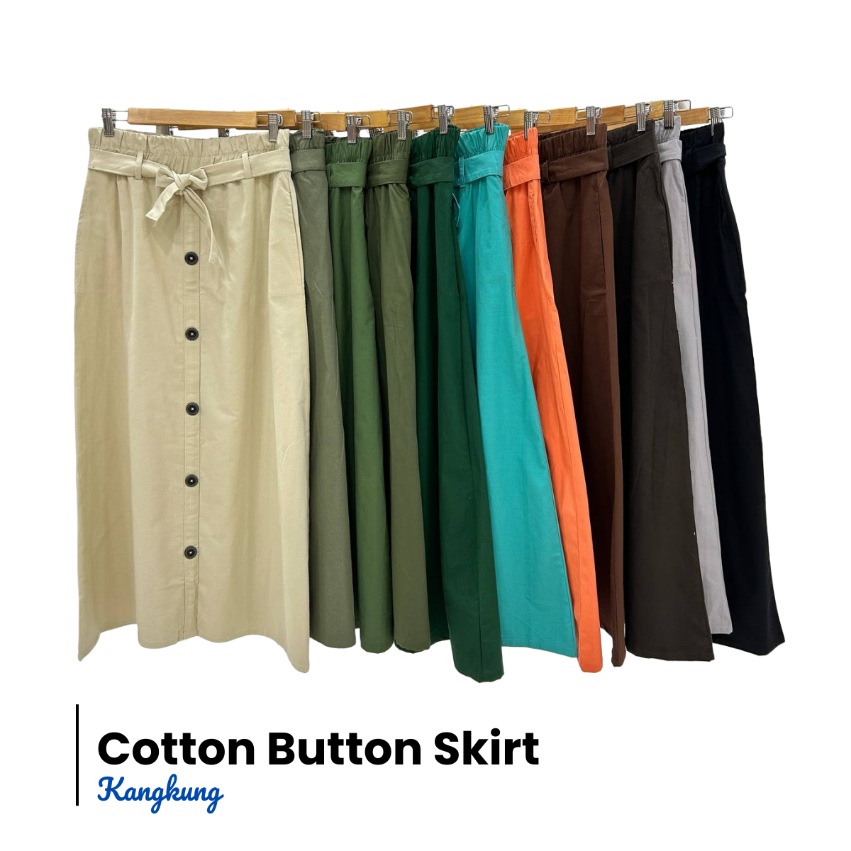 KANGKUNG SKIRT KAPAS BERBUTANG UNTUK WANITA - KK006
