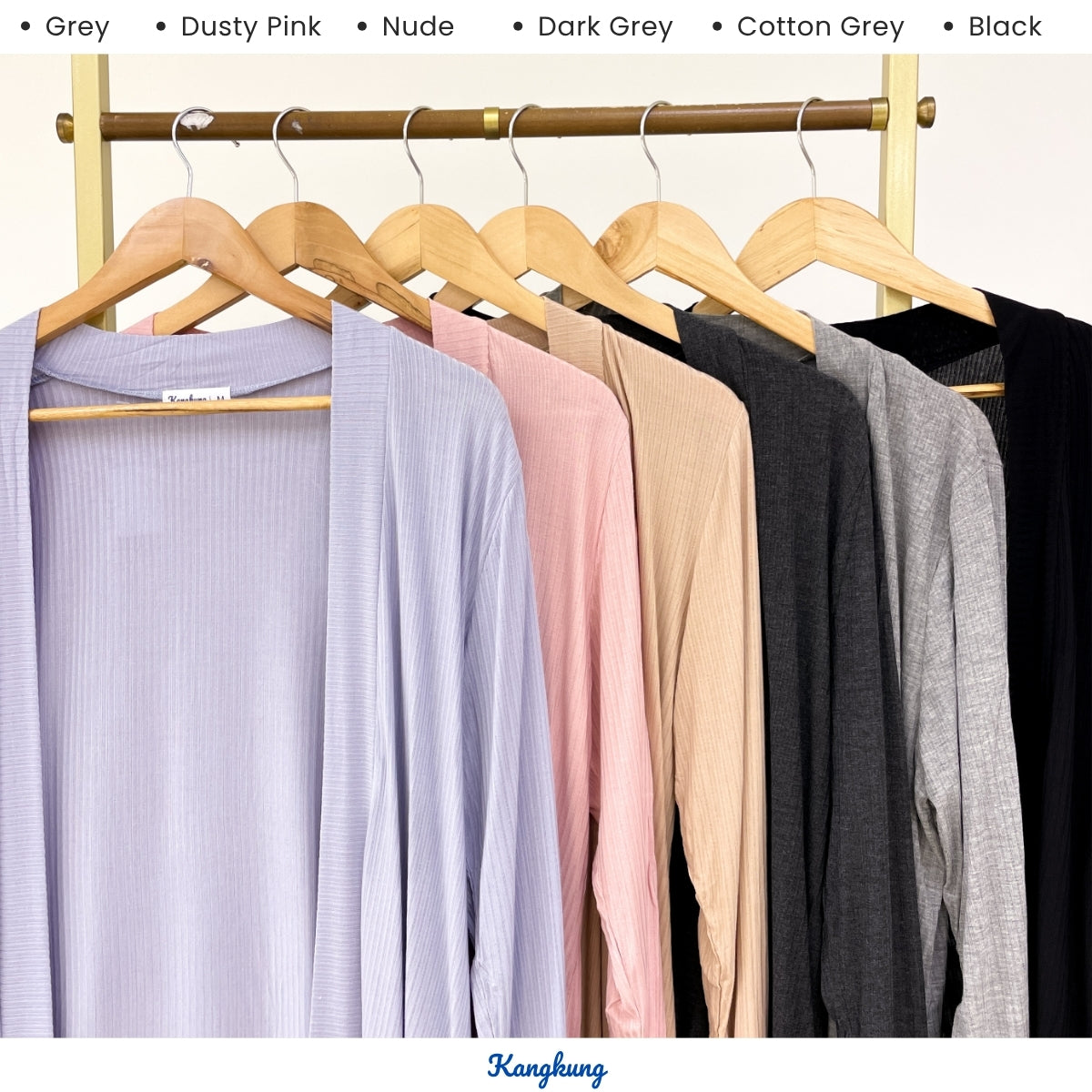 KANGKUNG LINIE KARDIGAN TERBUKA KASUAL & SELESA – KK103