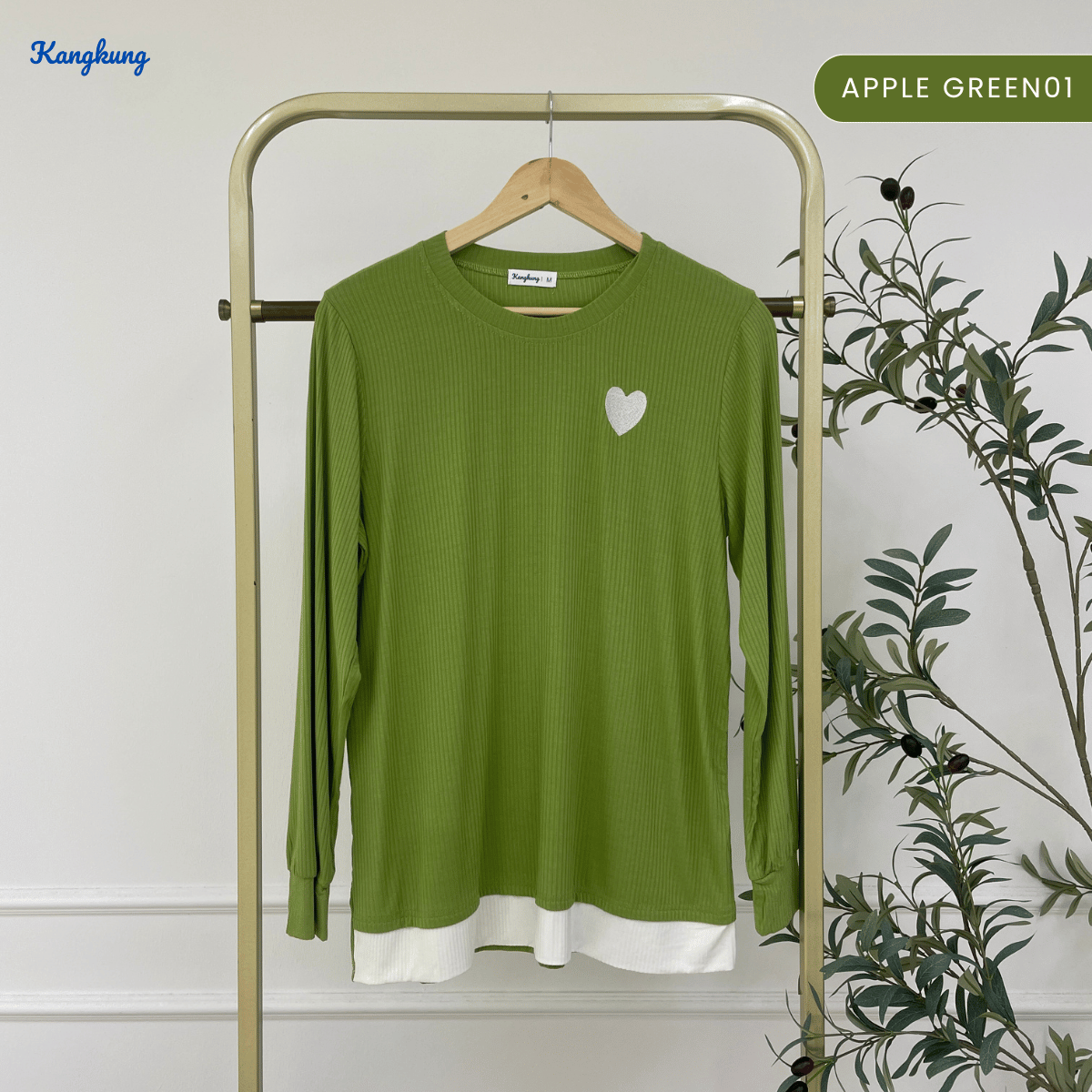 KANGKUNG ILANA BLOUSE RIBBED KASUAL YANG SELESA - KK104