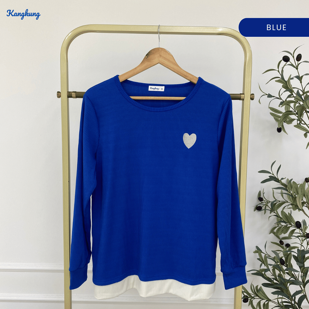 KANGKUNG ILANA BLOUSE RIBBED KASUAL YANG SELESA - KK104