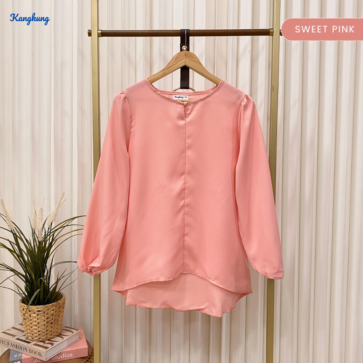 KANGKUNG MEIKA BLOUS KASUAL WANITA CREPE LEMBUT – KK110