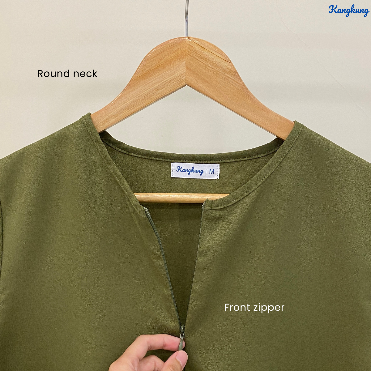 KANGKUNG MISTY BLOUS KASUAL ZIP BERGAYA – KK111