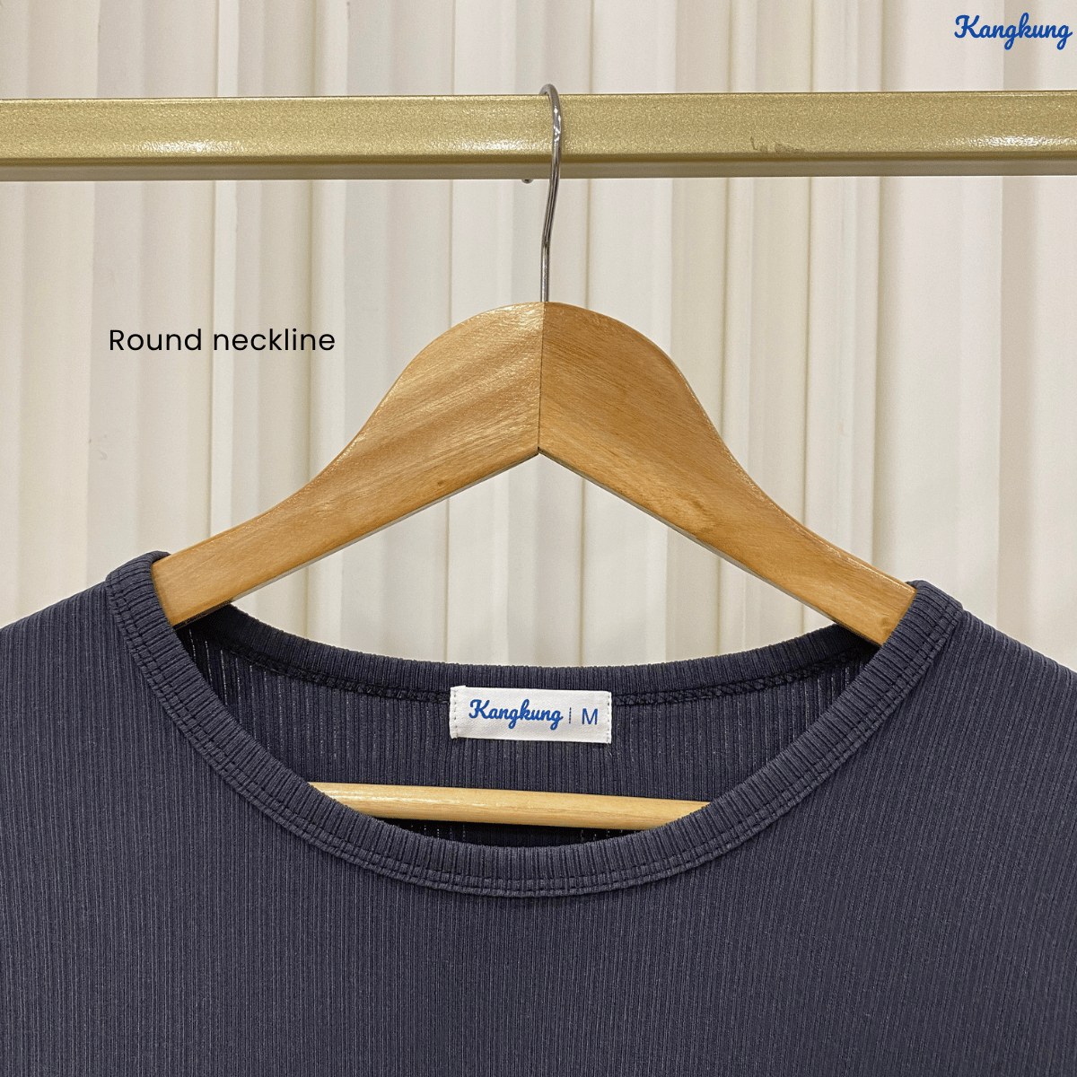 KANGKUNG ILANA BLOUSE RIBBED KASUAL YANG SELESA - KK104