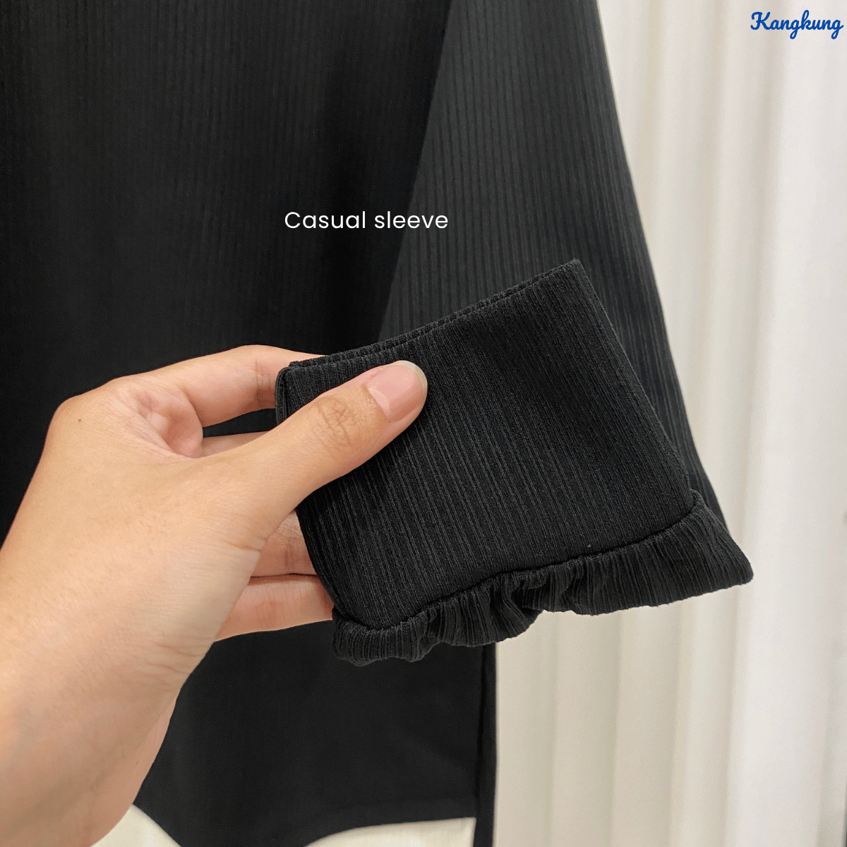 KANGKUNG ILANA BLOUSE RIBBED KASUAL YANG SELESA - KK104