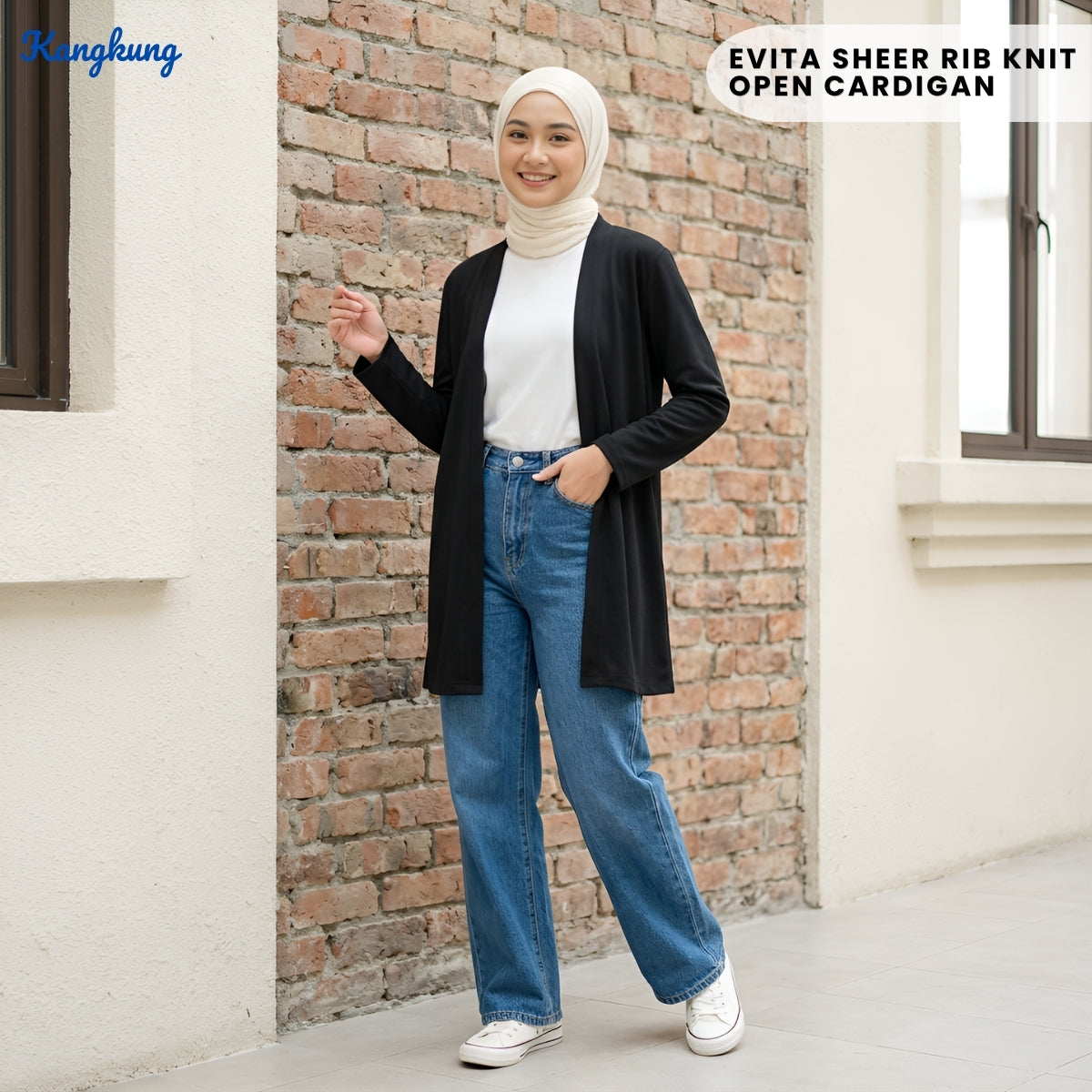 KANGKUNG EVITA CASUAL OPEN SHEER CARDIGAN – KK114