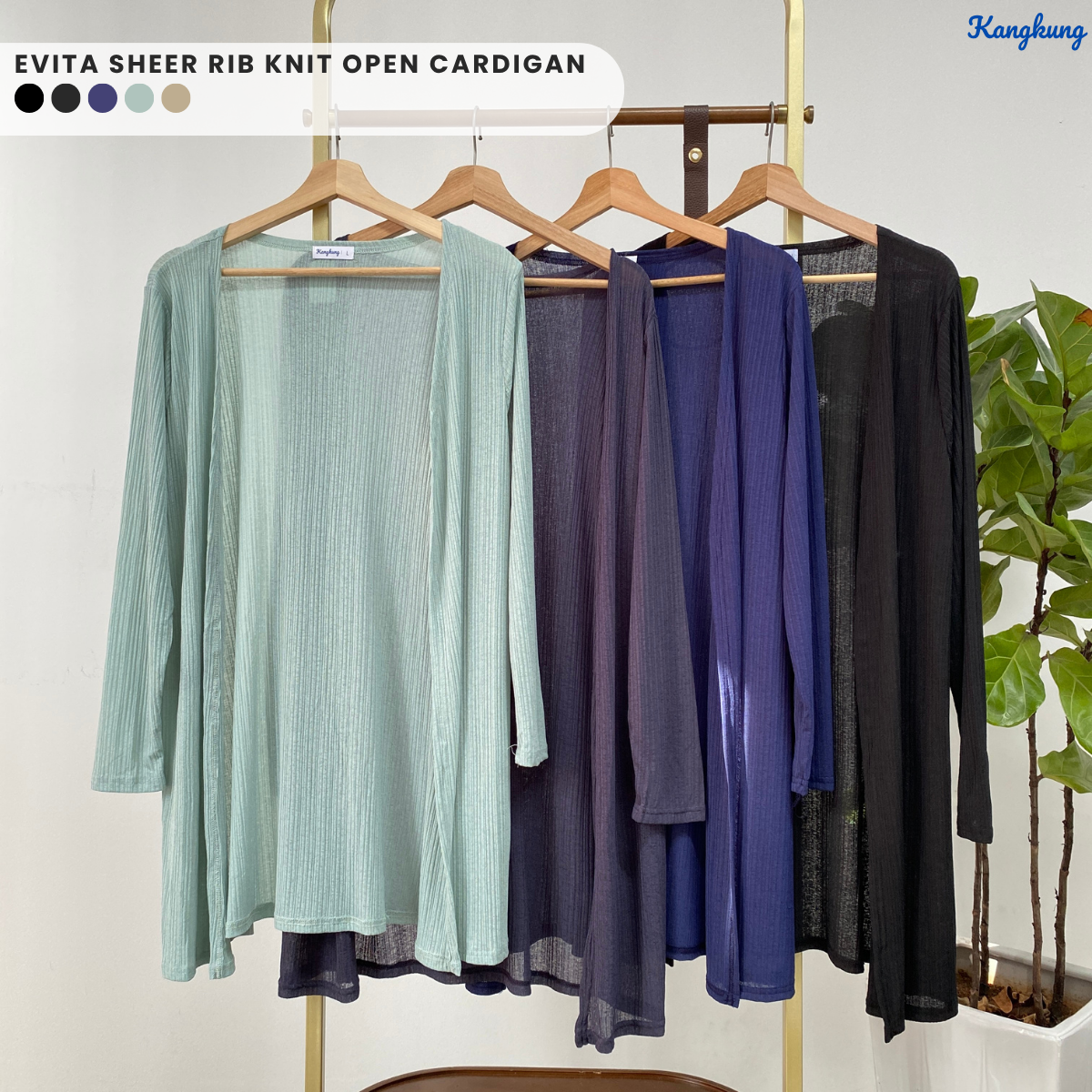 KANGKUNG EVITA CARDIGAN BUKA RIB KNIT – KK114