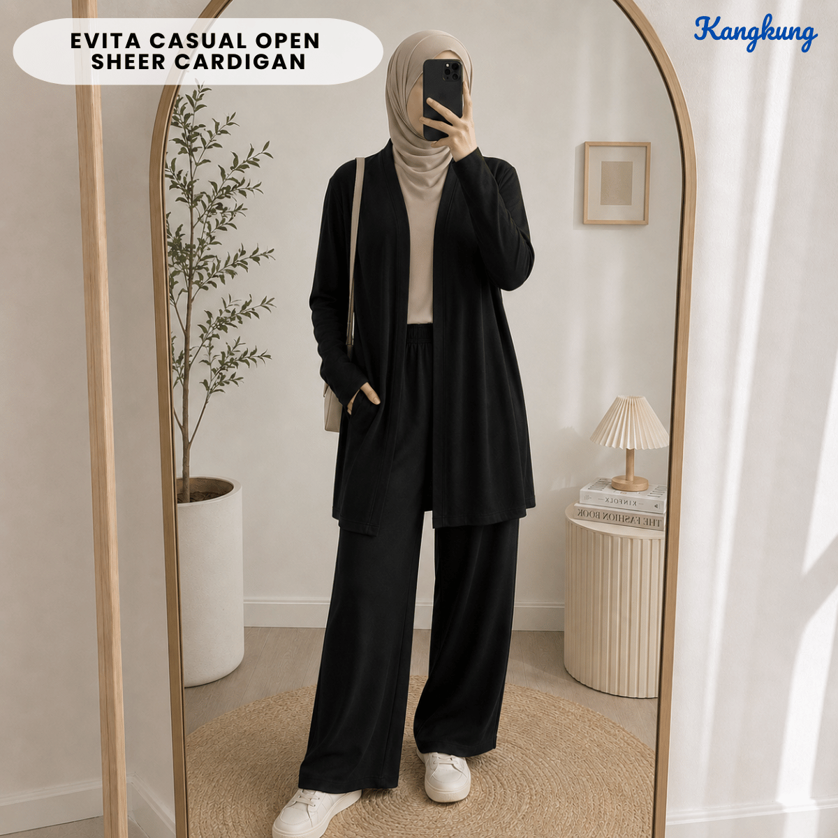 KANGKUNG EVITA CASUAL OPEN SHEER CARDIGAN – KK114