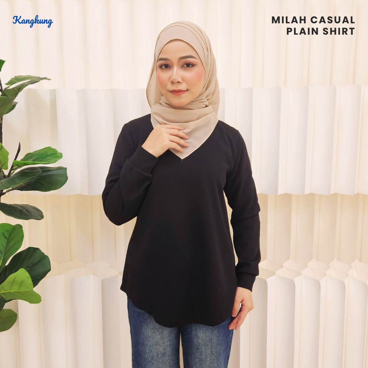 KANGKUNG MILAH CASUAL PLAIN SHIRT - KK119