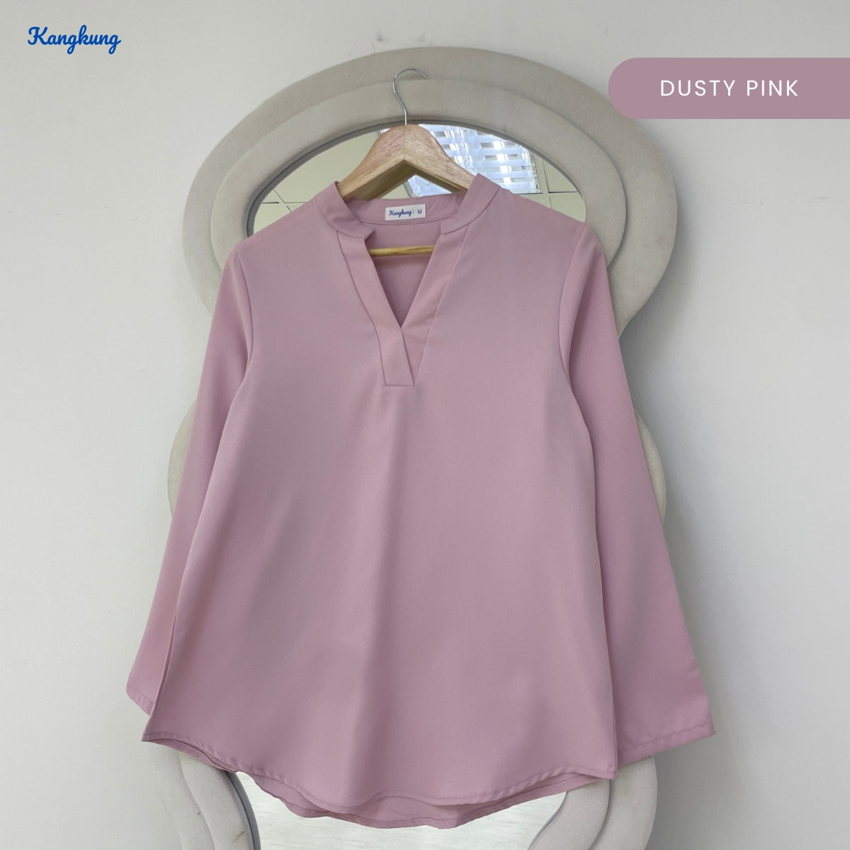KANGKUNG MARISA KASUAL WOMEN PLAIN BLOUSE LONG SLEEVE - KK121