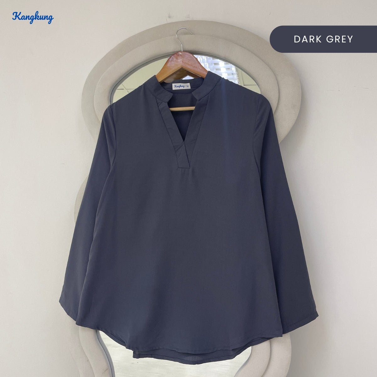 KANGKUNG MARISA KASUAL WOMEN PLAIN BLOUSE LONG SLEEVE - KK121
