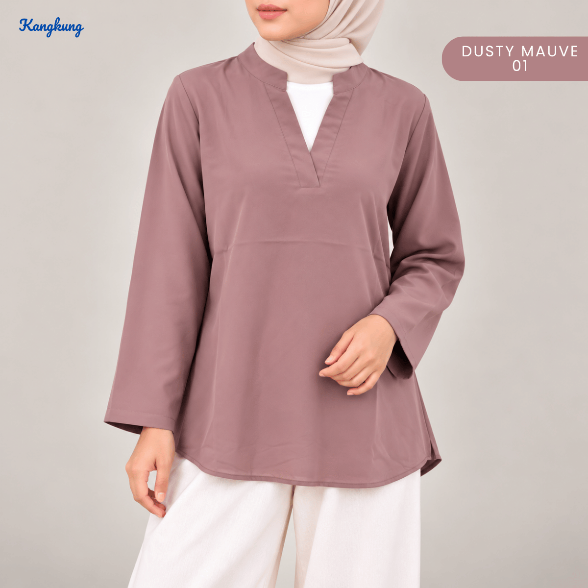 KANGKUNG MARISA KASUAL WOMEN PLAIN BLOUSE LONG SLEEVE - KK121