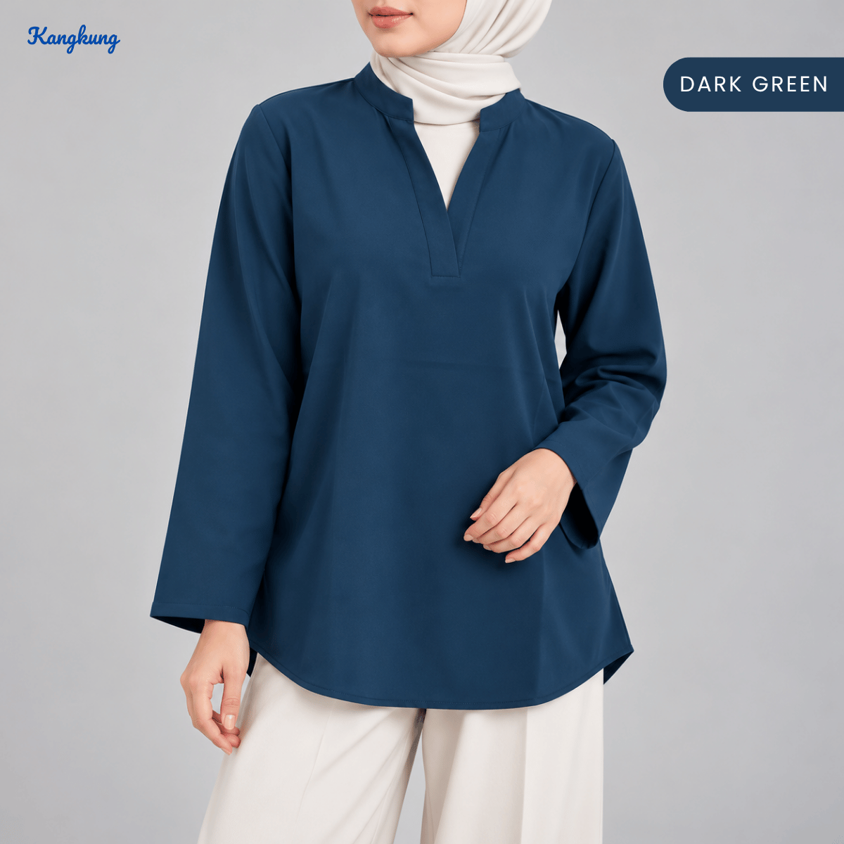 KANGKUNG MARISA KASUAL WOMEN PLAIN BLOUSE LONG SLEEVE - KK121
