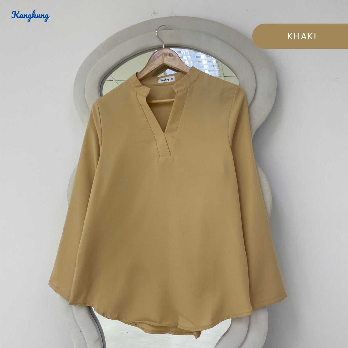 KANGKUNG MARISA KASUAL WOMEN PLAIN BLOUSE LONG SLEEVE - KK121