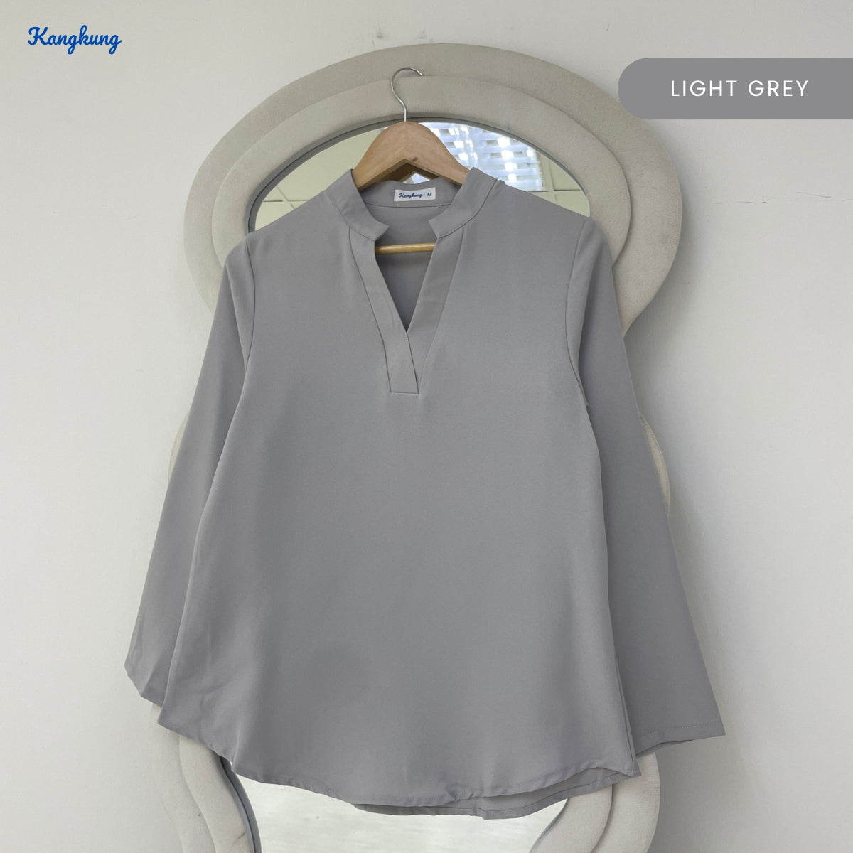 KANGKUNG MARISA KASUAL WOMEN PLAIN BLOUSE LONG SLEEVE - KK121