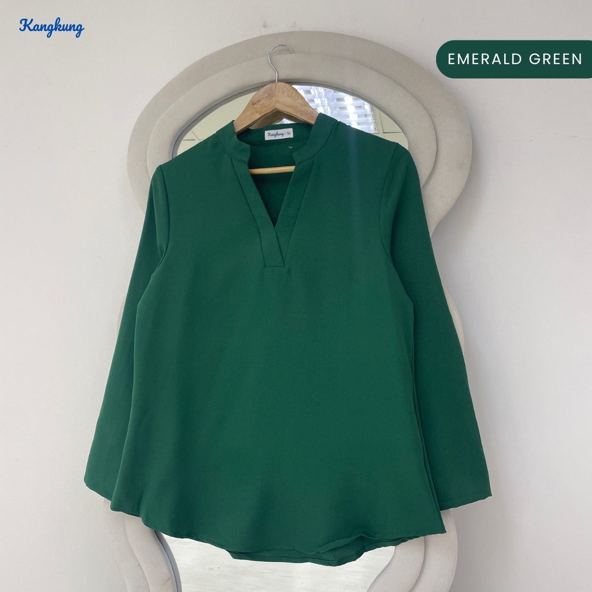 KANGKUNG MARISA KASUAL WOMEN PLAIN BLOUSE LONG SLEEVE - KK121