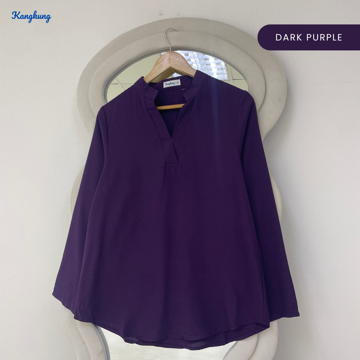 KANGKUNG MARISA KASUAL WOMEN PLAIN BLOUSE LONG SLEEVE - KK121