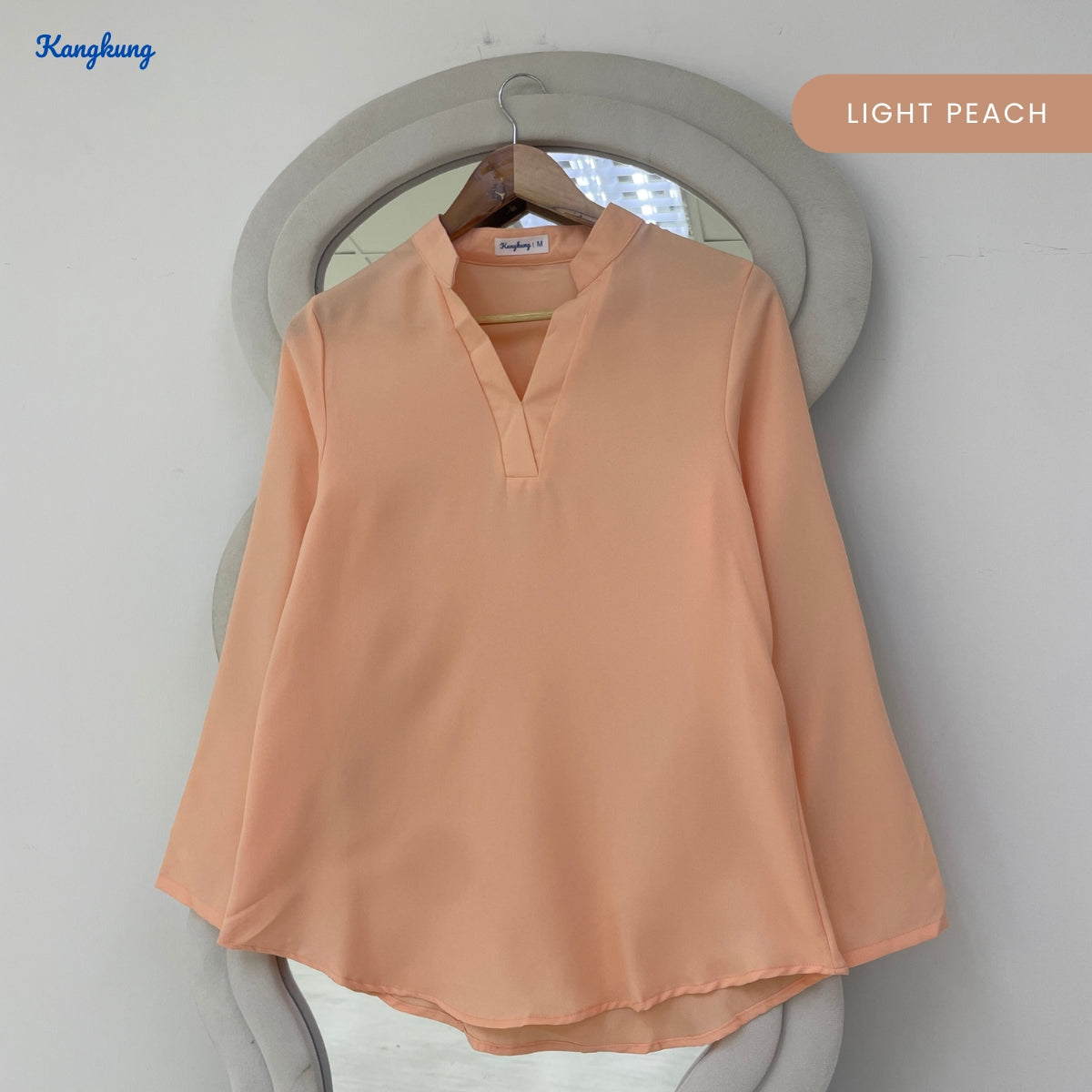 KANGKUNG MARISA KASUAL WOMEN PLAIN BLOUSE LONG SLEEVE - KK121