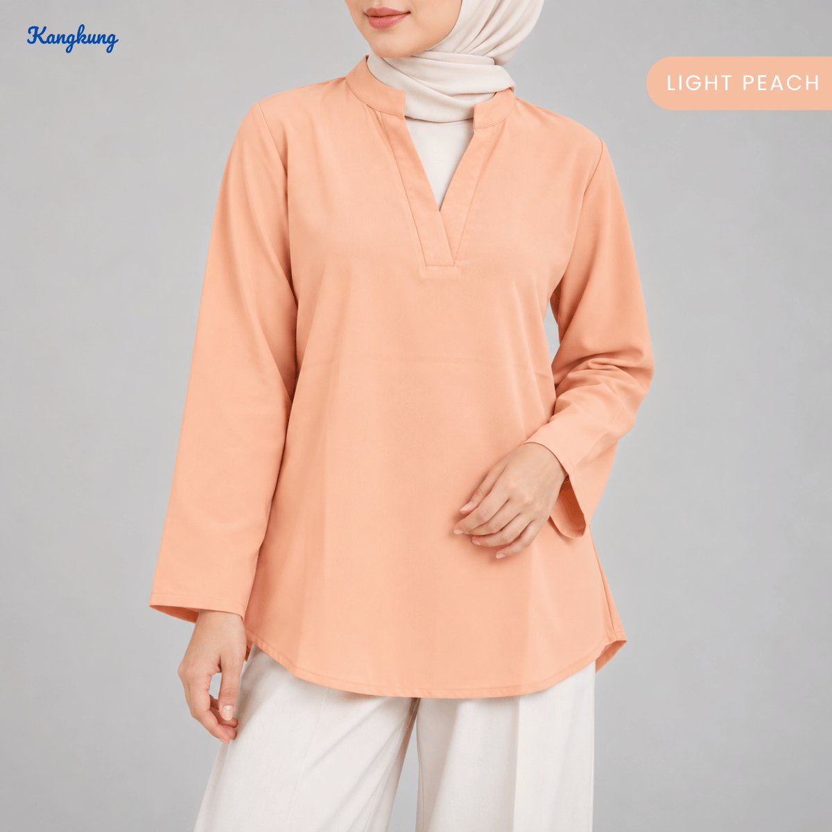 KANGKUNG MARISA KASUAL WOMEN PLAIN BLOUSE LONG SLEEVE - KK121