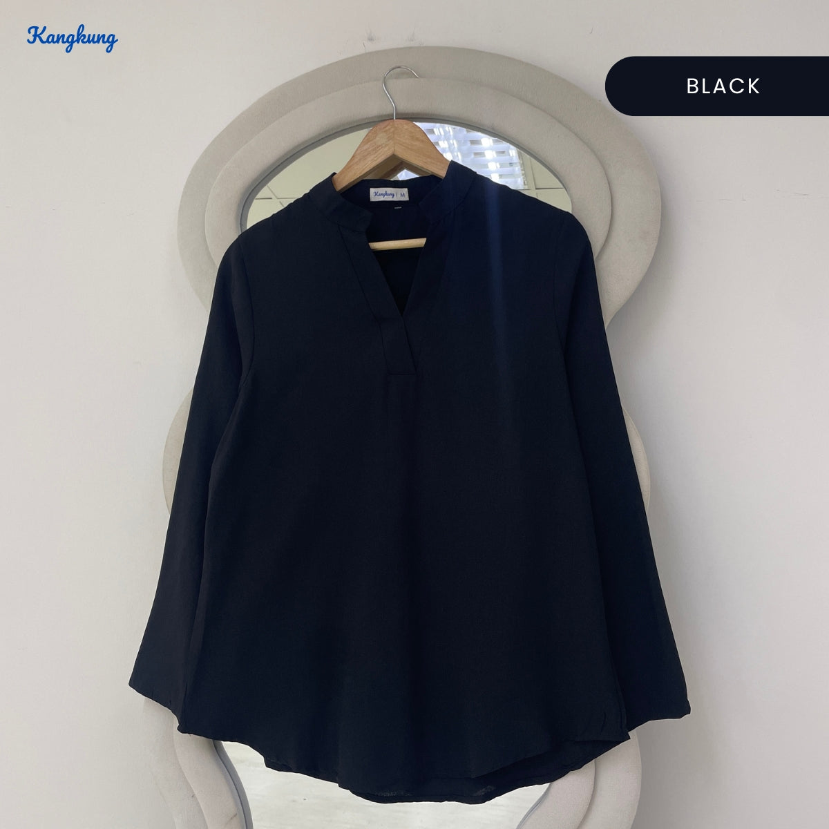 KANGKUNG MARISA KASUAL WOMEN PLAIN BLOUSE LONG SLEEVE - KK121