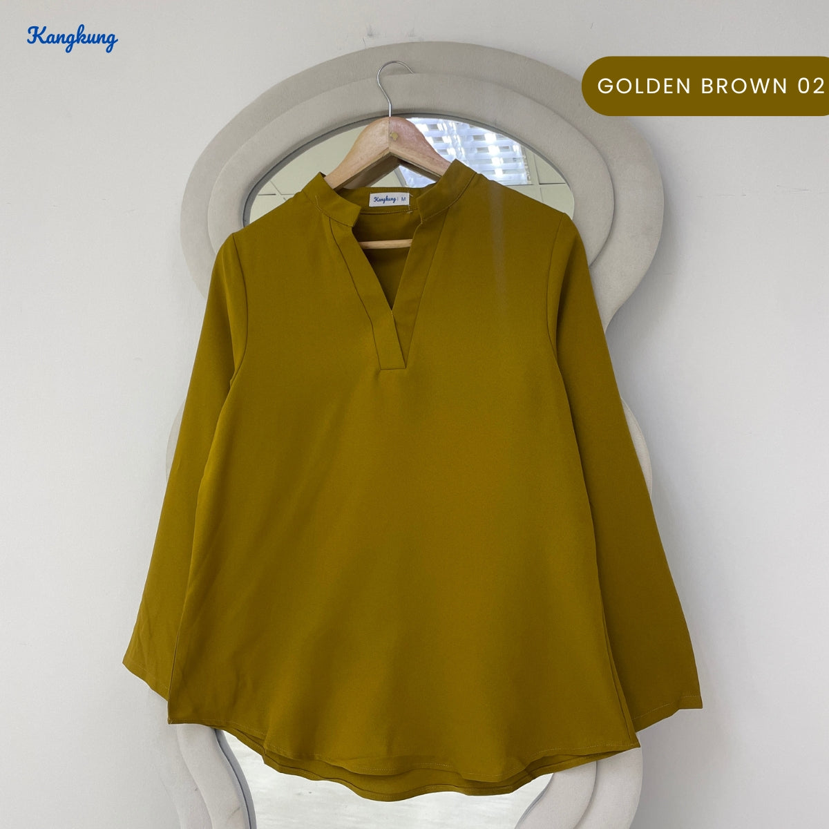 KANGKUNG MARISA KASUAL WOMEN PLAIN BLOUSE LONG SLEEVE - KK121