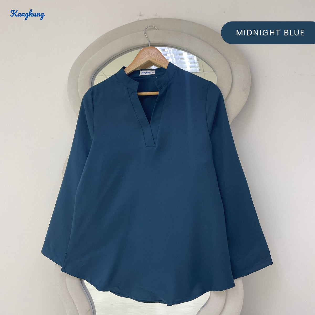 KANGKUNG MARISA KASUAL WOMEN PLAIN BLOUSE LONG SLEEVE - KK121