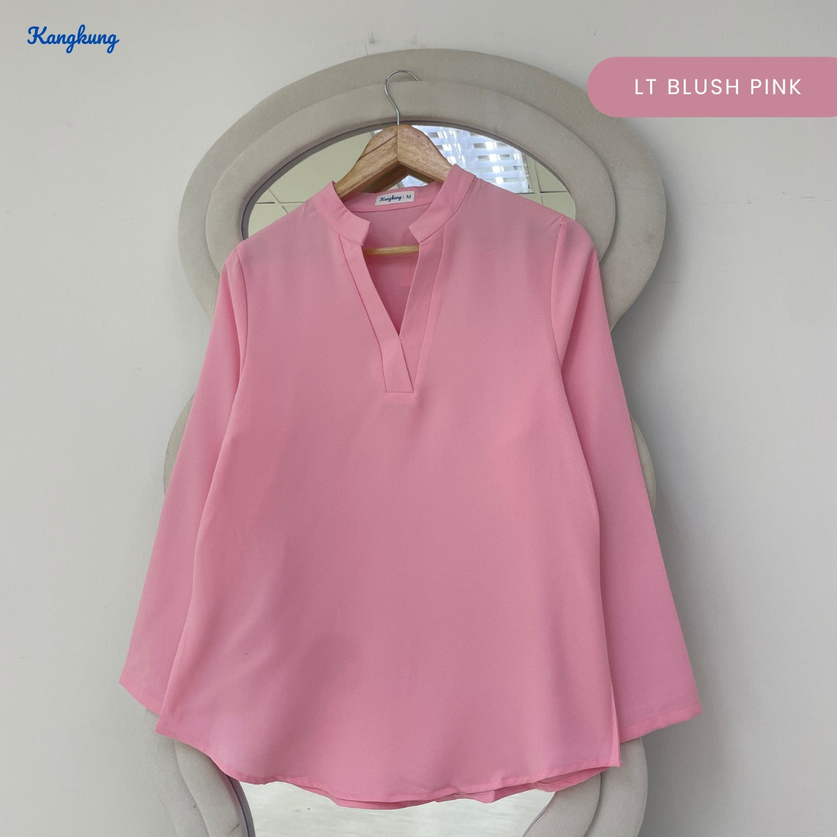 KANGKUNG MARISA KASUAL WOMEN PLAIN BLOUSE LONG SLEEVE - KK121