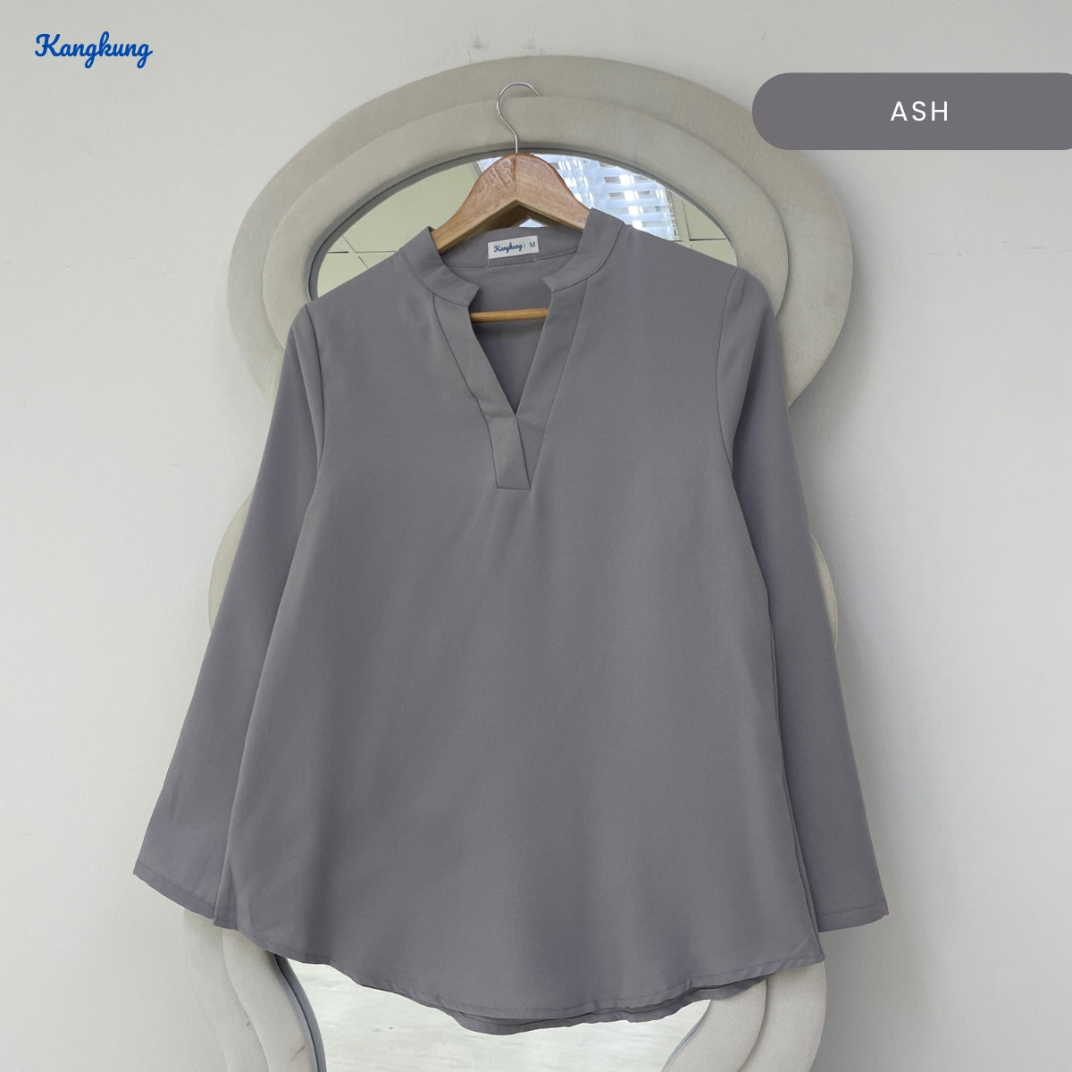 KANGKUNG MARISA KASUAL WOMEN PLAIN BLOUSE LONG SLEEVE - KK121