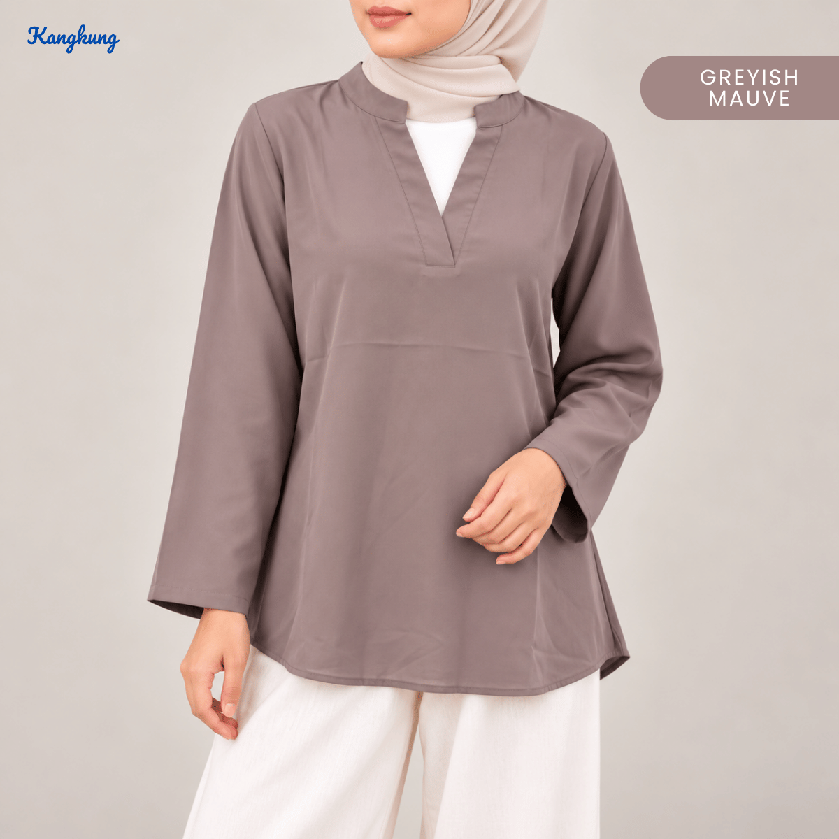 KANGKUNG MARISA KASUAL WOMEN PLAIN BLOUSE LONG SLEEVE - KK121