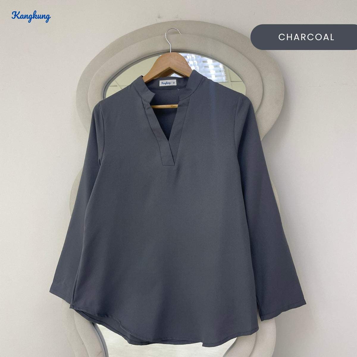 KANGKUNG MARISA KASUAL WOMEN PLAIN BLOUSE LONG SLEEVE - KK121