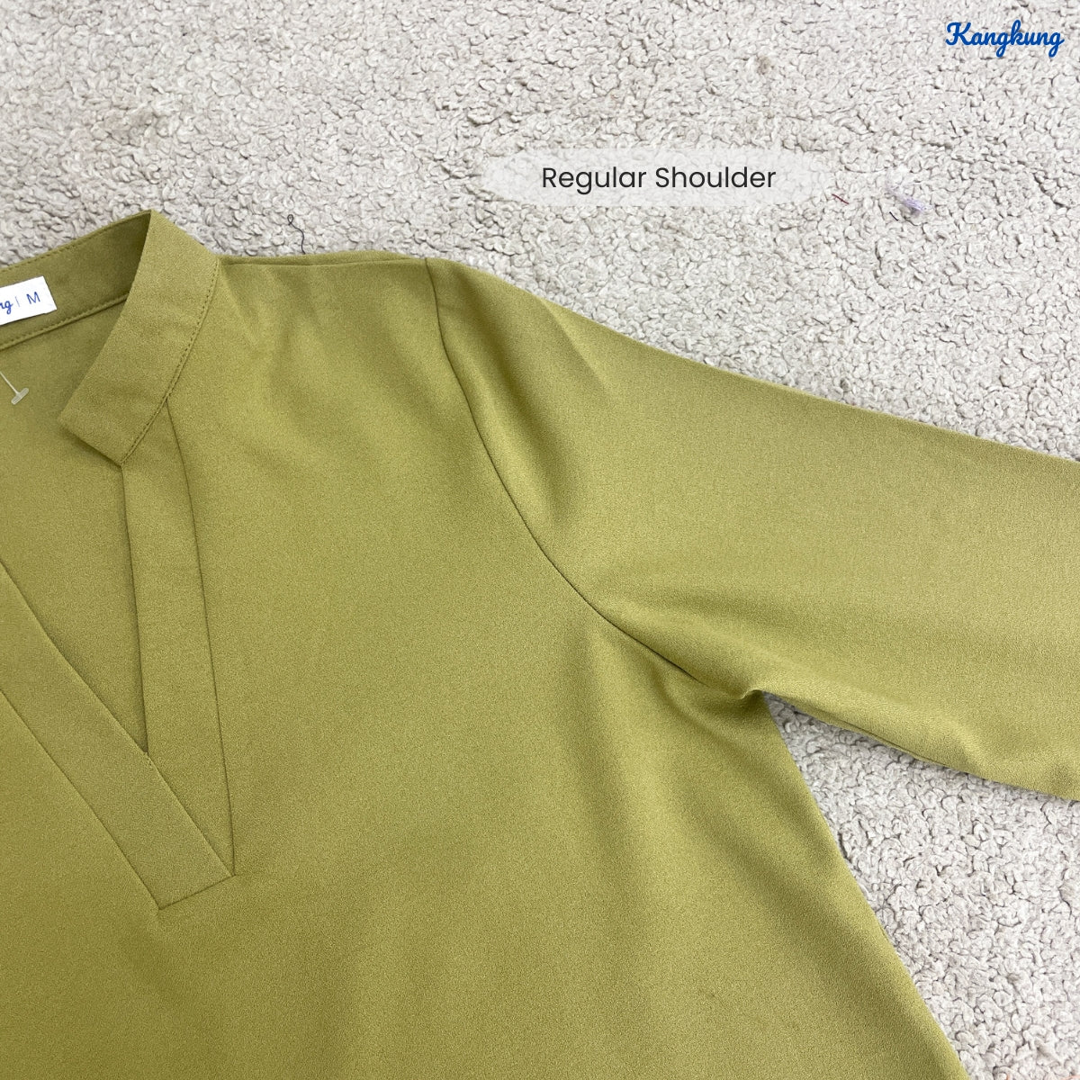 KANGKUNG MUNA KASUAL WOMEN PLAIN BLOUSE LONG SLEEVE - KK121